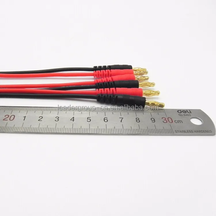 4mm banana plug connector to 4.0 Golden banana plug with cable