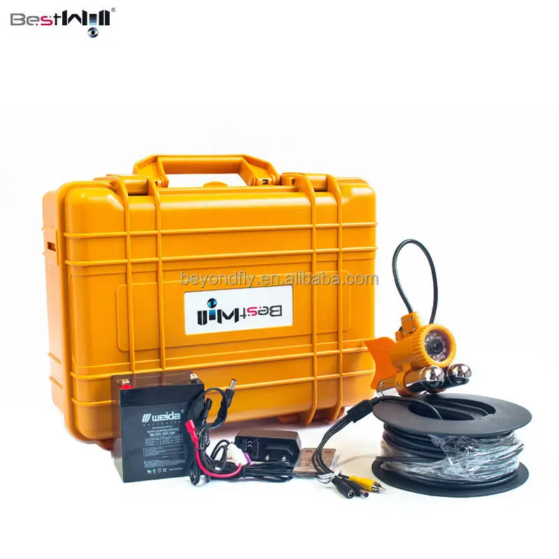 
 Цвет CCD подводная камера для подводной охоты камеры CR110-7A с CR006A камера, 20 м до 300 м кабель  