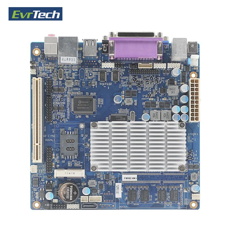 Dual Lan fanless Embedded industrial mini itx motherBoard  with Intel Atom D2550 processor and onboard 2GB RAM