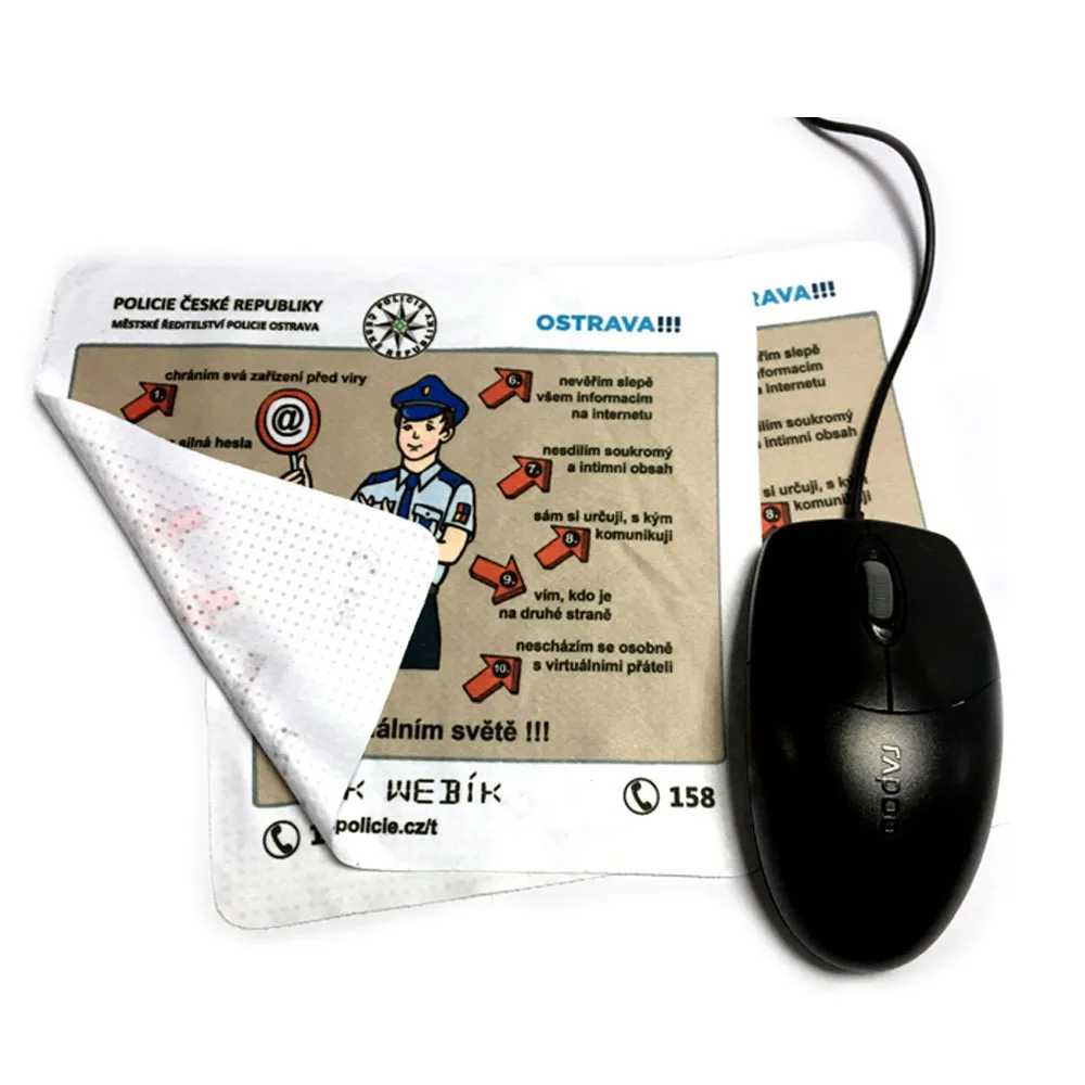 Microfiber non slip promotional mouse pad with custom design