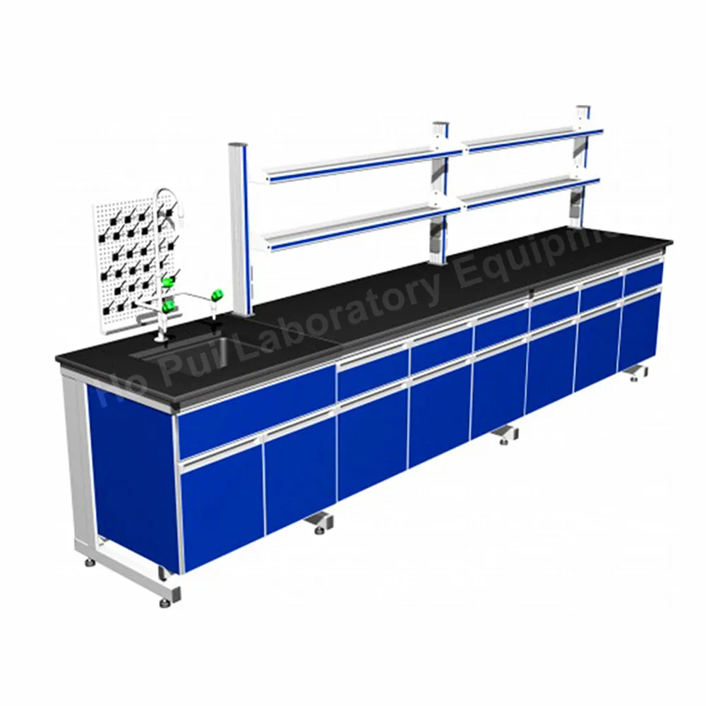 High quality School Lab Furniture Epoxy Resin Table Wall Workbench