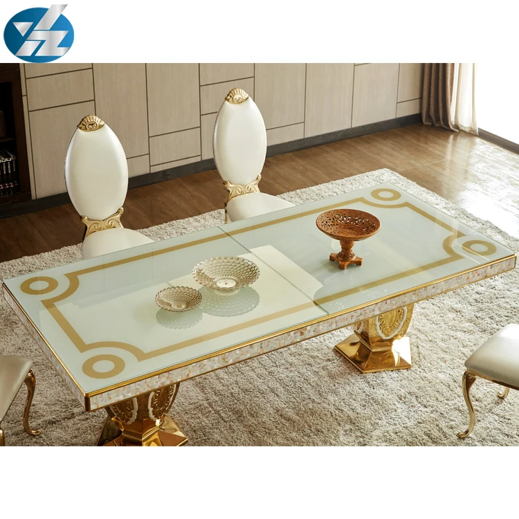 Dining Room Table and Chair Sets Home Furniture Modern Italian Round Kitchen Table Set Glass Glass 8 Seater Dinning Table 3 Days
