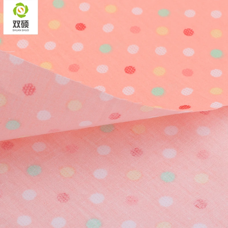 High Quality Dots Printed 100% Cotton Fabric Tecidos Quilting Cloth Of Handmade DIY Sewing Crafts