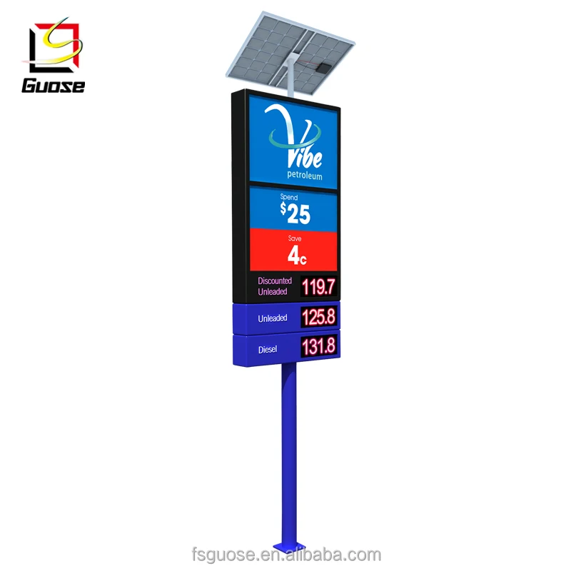 solar powered exit signs led gas price service station equipment
