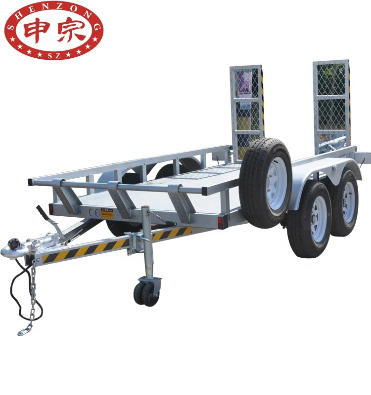 4 wheel digger trailer flat pack utility trailers forklift transport truck