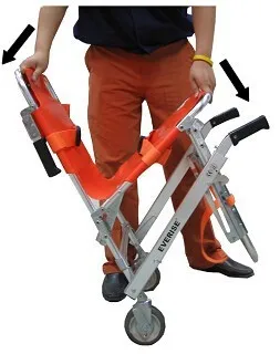 WSX-G1 pvc fabric folded portable medical emergency evacuation stair chair stretcher