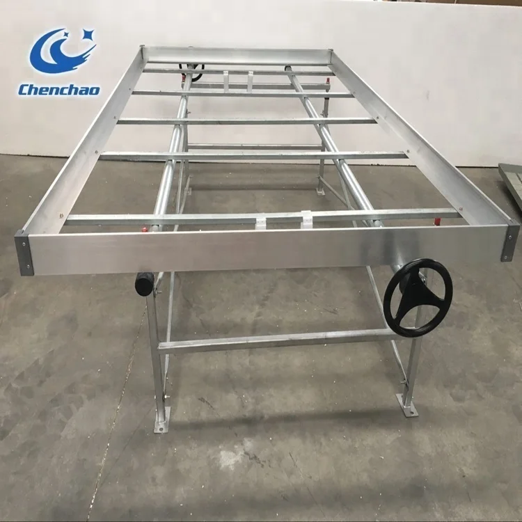 Growing flood drain tray rolling bench ebb and flow hydroponics