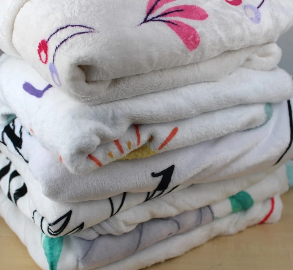 Factory custom thick fleece double side print reversible round shape baby weekly milestone blanket