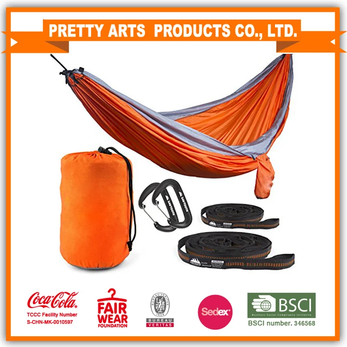 2017 New Style Double Camping Hammock with Straps and Carbiners