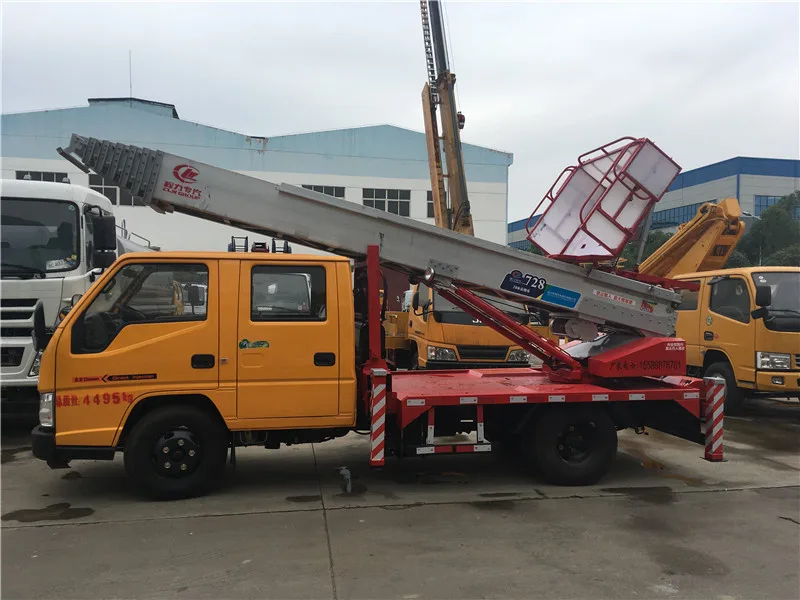 4x2 28m 38m 45m truck mounted ladder lift for sale aerial moving truck