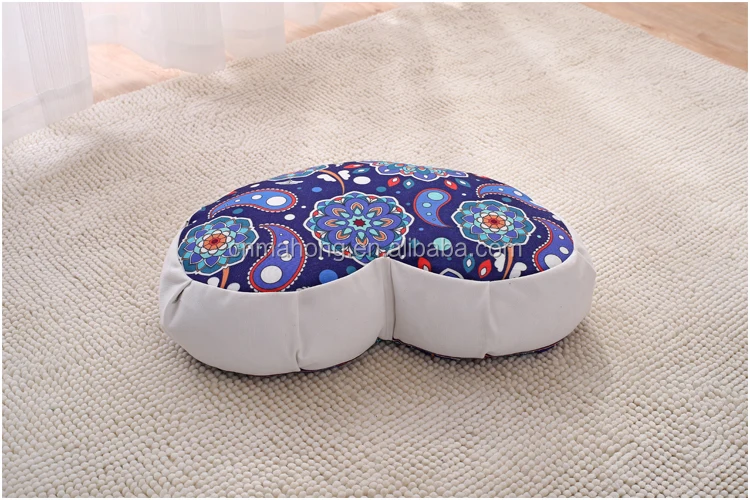 Zafu Yoga Meditation Bolster Pillow Cushion Filled with Buckwheat cushion