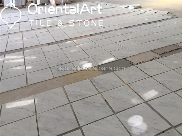 
popular Italian white carrara marble floor tile 