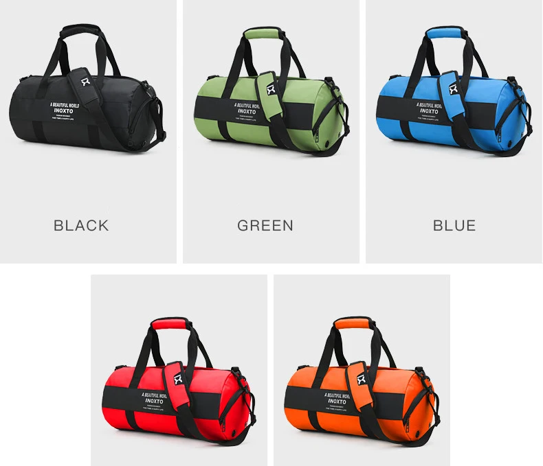 Polyester Light Slim Gym Bag Pack Sneaker Room Duffle Bag Breathable Hole Smell Proof Duffle Bag with 5 Colors