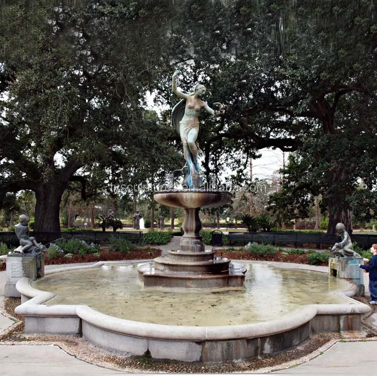 
Large size natural outdoor stone garden water fountains marble figure fountain for sale 