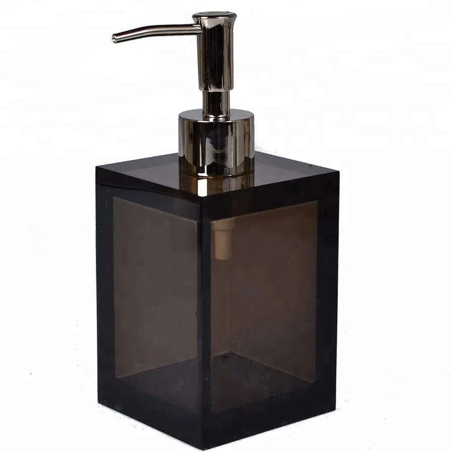New Product Simple Ideas Shinny Brown Resin Hotel Bathroom Accessories Sets