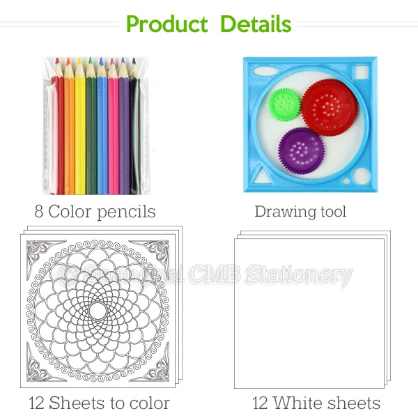 Good quality safety magic creative cheap promotional spirograph