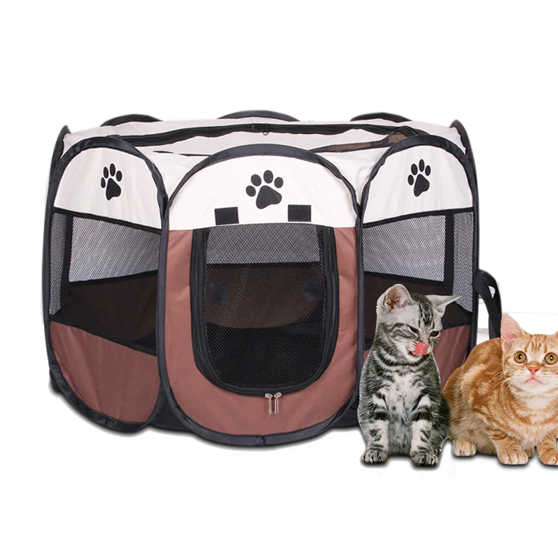 2 in 1 Portable Folding Travel Pet Dog House Playpen Multi-functionable Cage Outdoor Pet Carrier bag tent