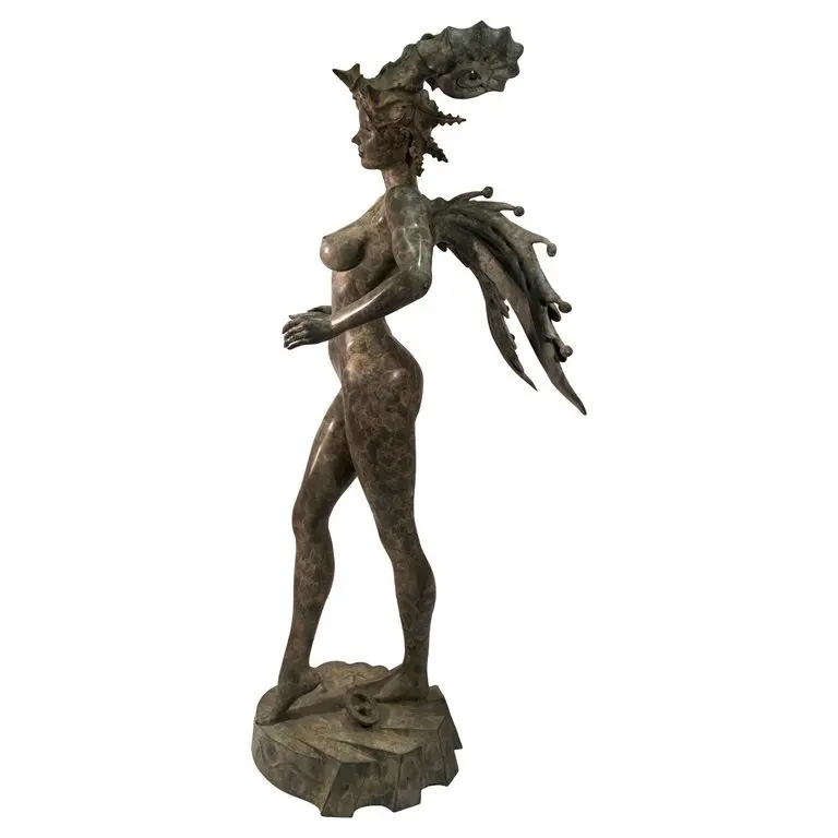 Antique Home Decor Sexy Bronze Lady Nude Picture Nude Lady Statue