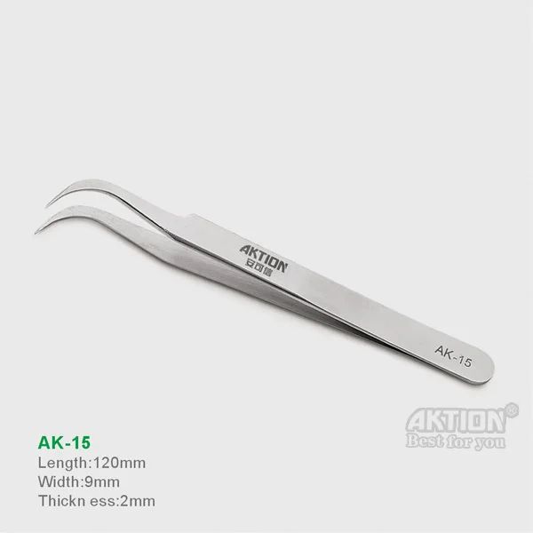 Wholesale All Series Swiss Quality Stainless Steel Pointed Curved Slanted Tweezers