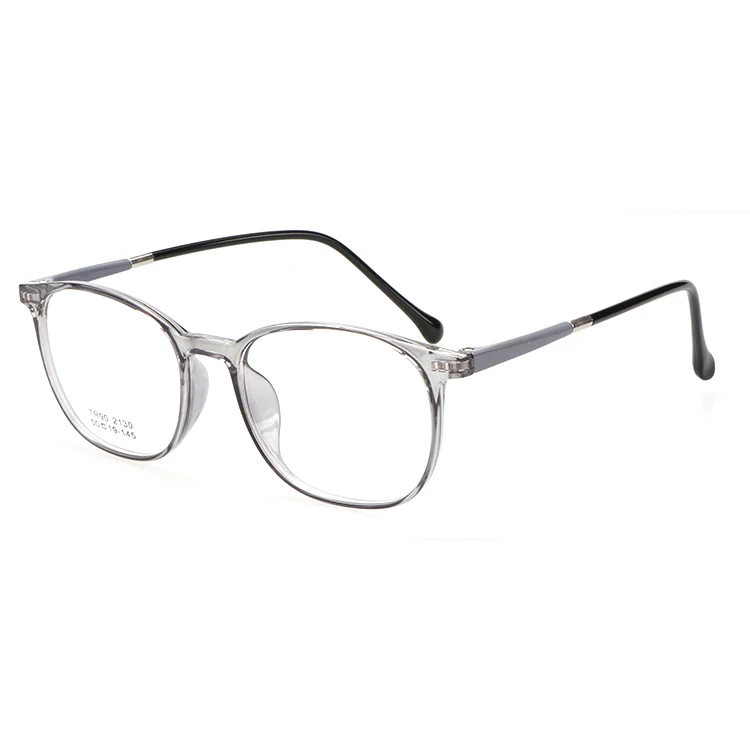 Transparent TR90 Vintage Retro Mens Womens Soft Superlight Square Optical Glasses