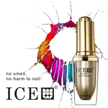 ICE nail gel polish 6pcs soak off 300 colors gel lacquer UV LED Long lasting Top