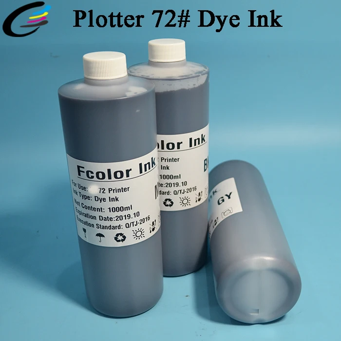 FCOLOR Profession Plotter Dye ink for hp T1120 T2300 T1300 Refill ink Cartridge 72 #