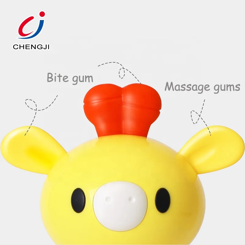 Educational plastic musical mini animal shape rattle toys for baby