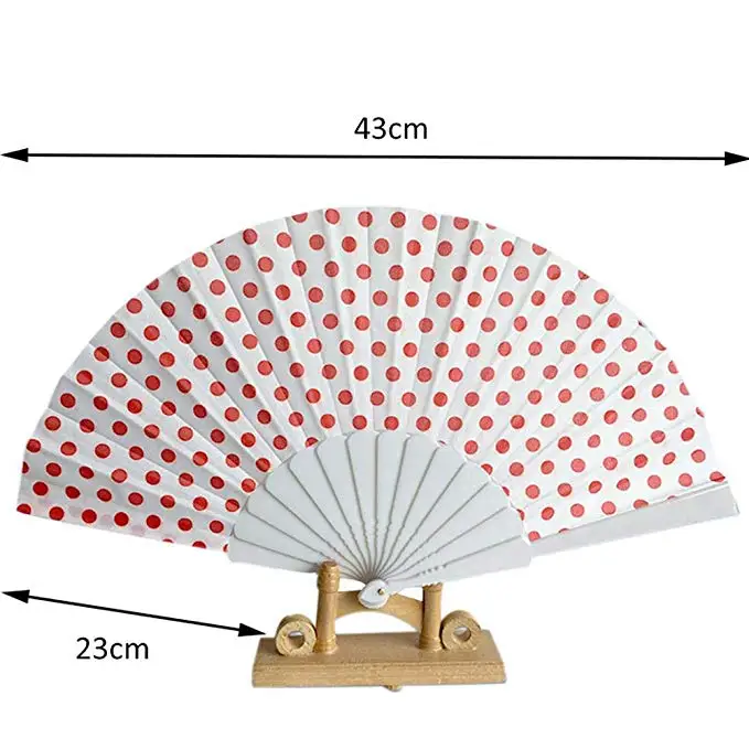 
Hot Sales Spanish Fabric Folding Hand Fan with plastic ribs hand fan 