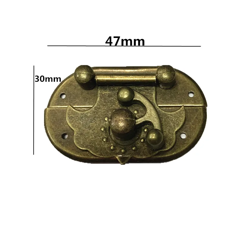 China Supply Antique Bronze Safe Retro Metal Lock For Wooden Packing Box
