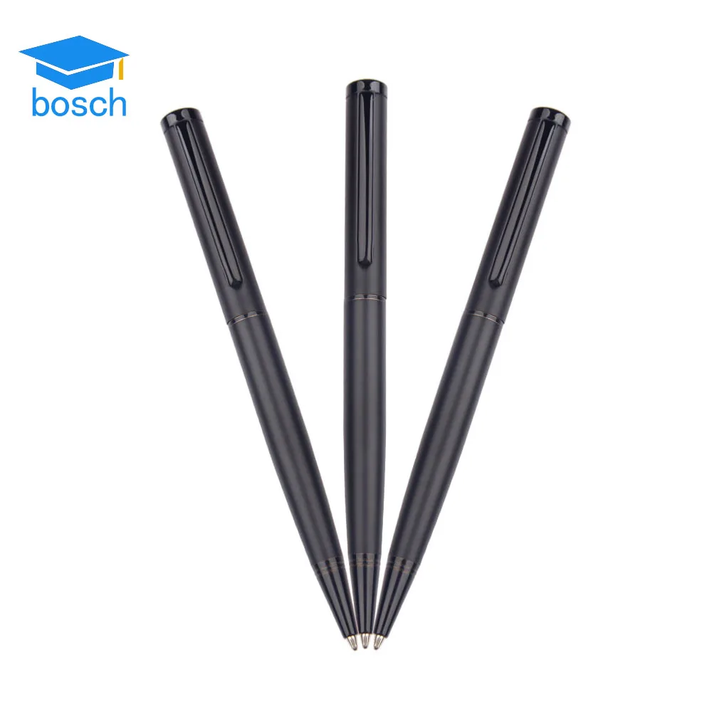 Matte Black Slim Metal Cross Pen Hotel Promotion Pen with Clip