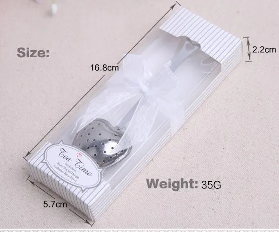 Hot sold heart-shaped tea infuser party favor return gift wedding
