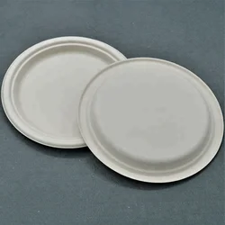 Bio compostable  degradable tableware dinner sets 9 inch disposable sugarcane bassage paper pulp plate