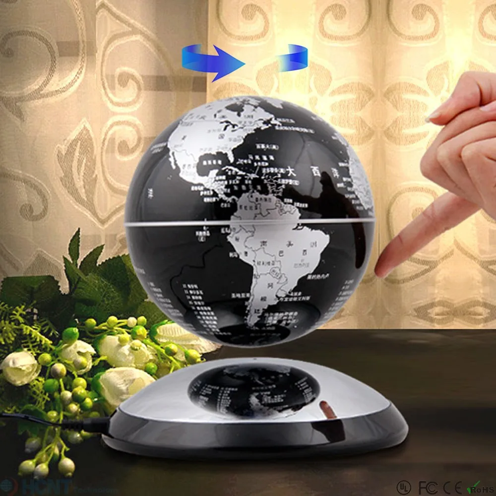 
Wholesale magnetic floating virtual world map globe for birthday gift 