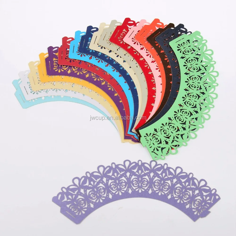 Decorations Case Classic Pearly Paper Cup Cake Wrappers Tower Lace Wrappers Cake Baking Paper Wedding Hollowing Party Decoration