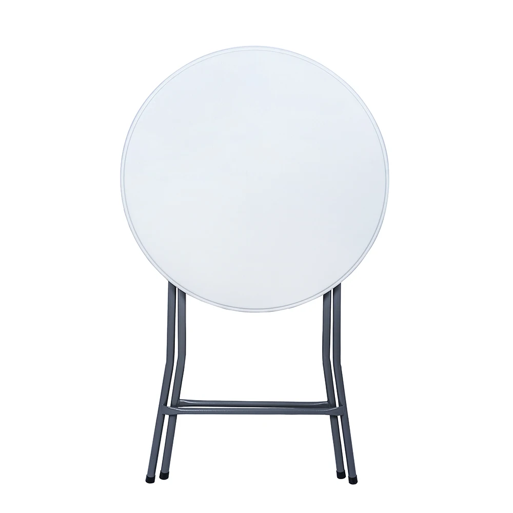 folding white small high bar tables,HDPE round commercial bistro tables wholesale water resistant