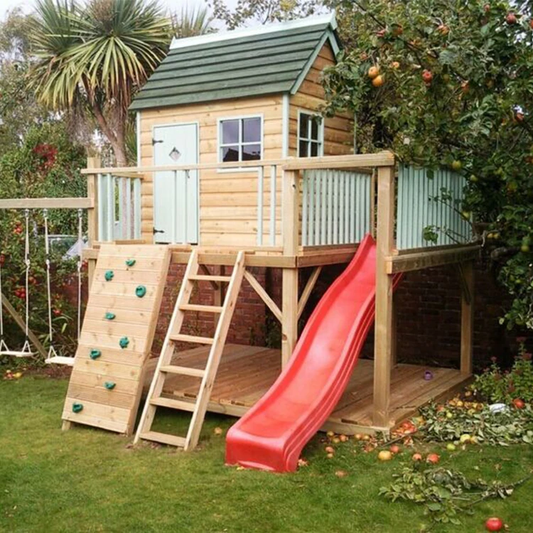 kids playhouse wood children play wooden house outdoor houses for kids