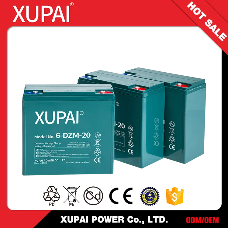 Подлинная 12V 20Ah XUPAI Ni-MH перезаряжаемая батарея свинцово-кислотная батарея