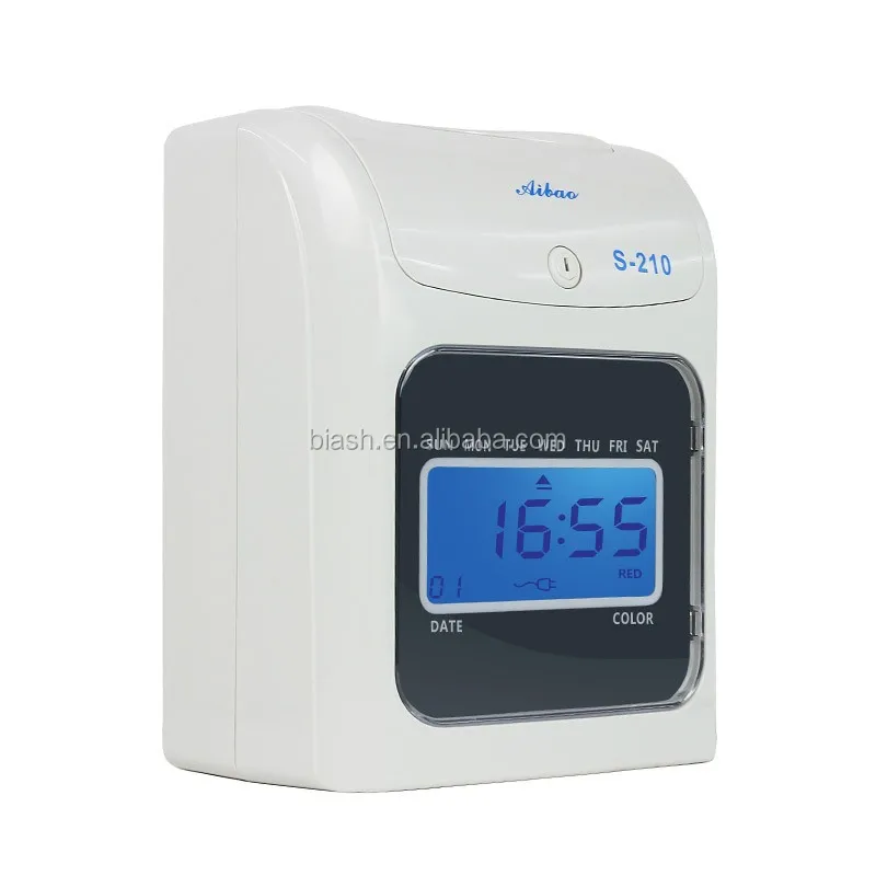 Electronic Punch Card Time Recorder S-210 with free ribbon