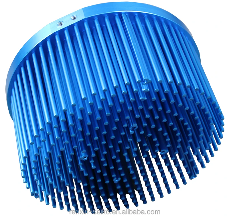 Led Lights Round Heatsink Pin Fin Heat Sink Extrusion Profile Heat Sink Cold Forged Aluminum IP65 Large Aluminum 150mm Blue 0.8