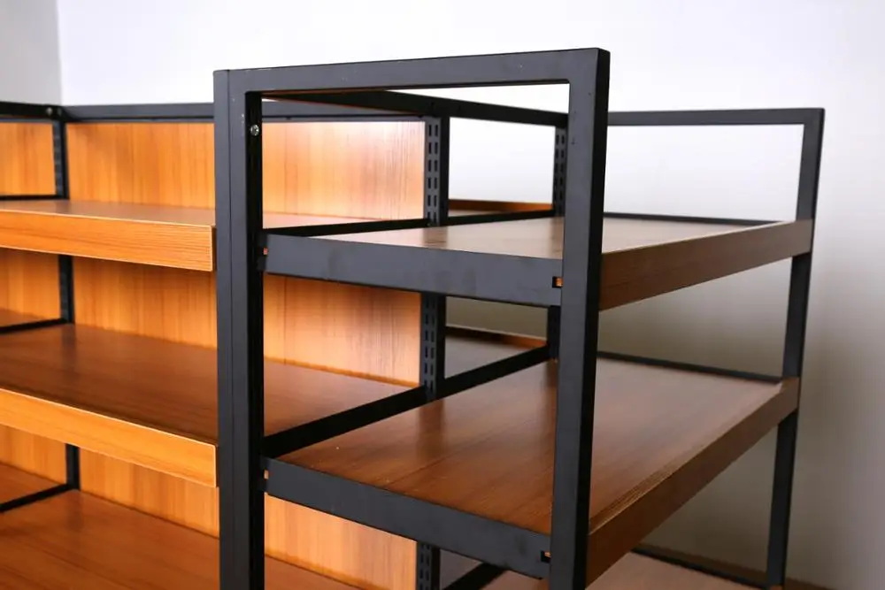 Adjustable Store Gondola Wooden Style Supermarket Shelves