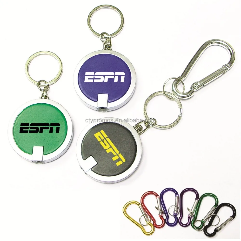 Promotional LED Keychain Flashlight Round Mini Keychain Flashlight Portable Keyring Flashlight Light Keychain with logo
