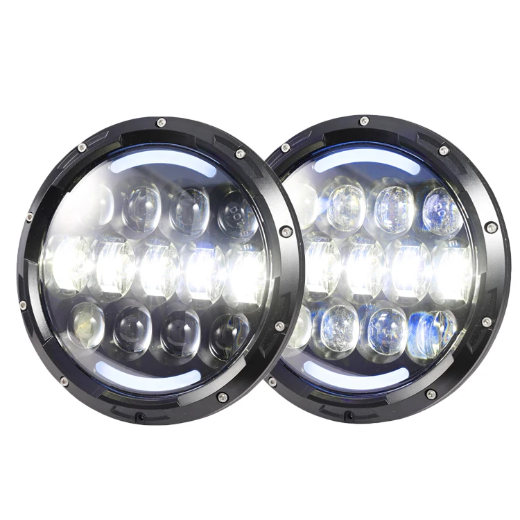 High/Low Beam rgb thar lamps  7 inch led headlight for jeep 7 inch 105w led round headlight