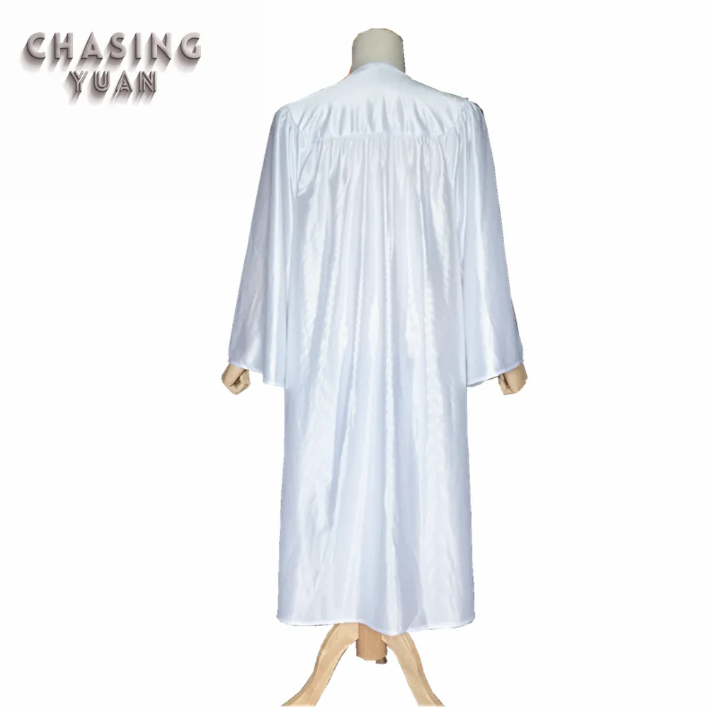 Shiny White Church Gown Choir Prayer Robe