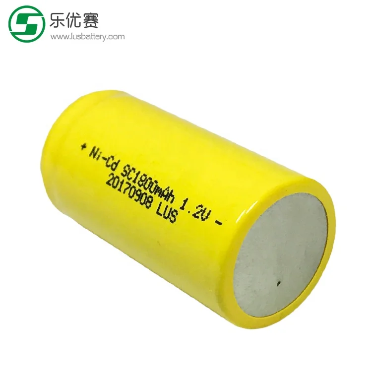 1800MAH size SC NI-CD 1.2V  Flat battery Rechargeable widely used for consumer electronics etc