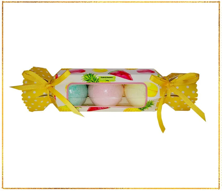 Wholesale & Factory private label Colour or Multicolor  Bath Fizzy Bomb bubble bath gift set