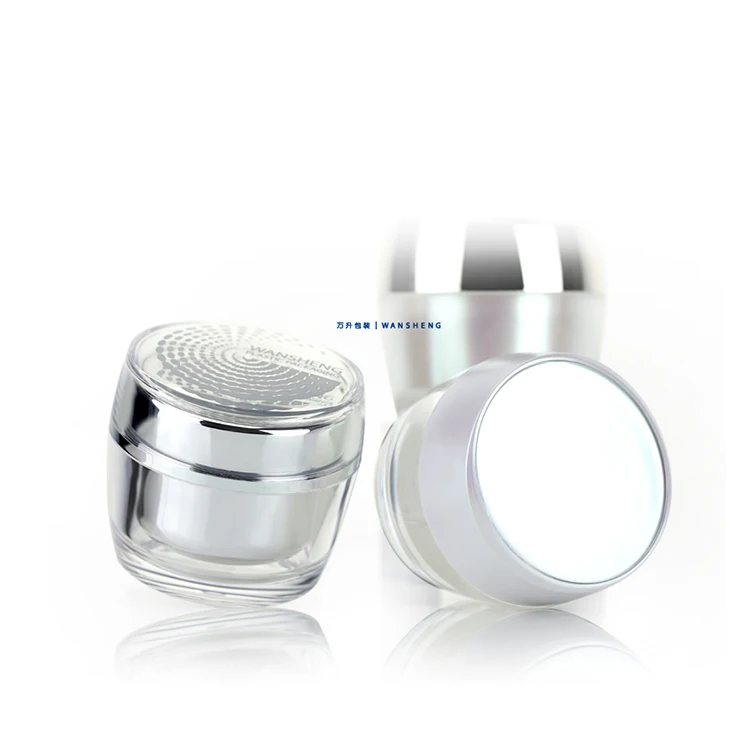 
2 oz Empty Unique Shape Fancy Design Acrylic Plastic Cosmetic Face Cream Jar oval cream jar 60g WXM 