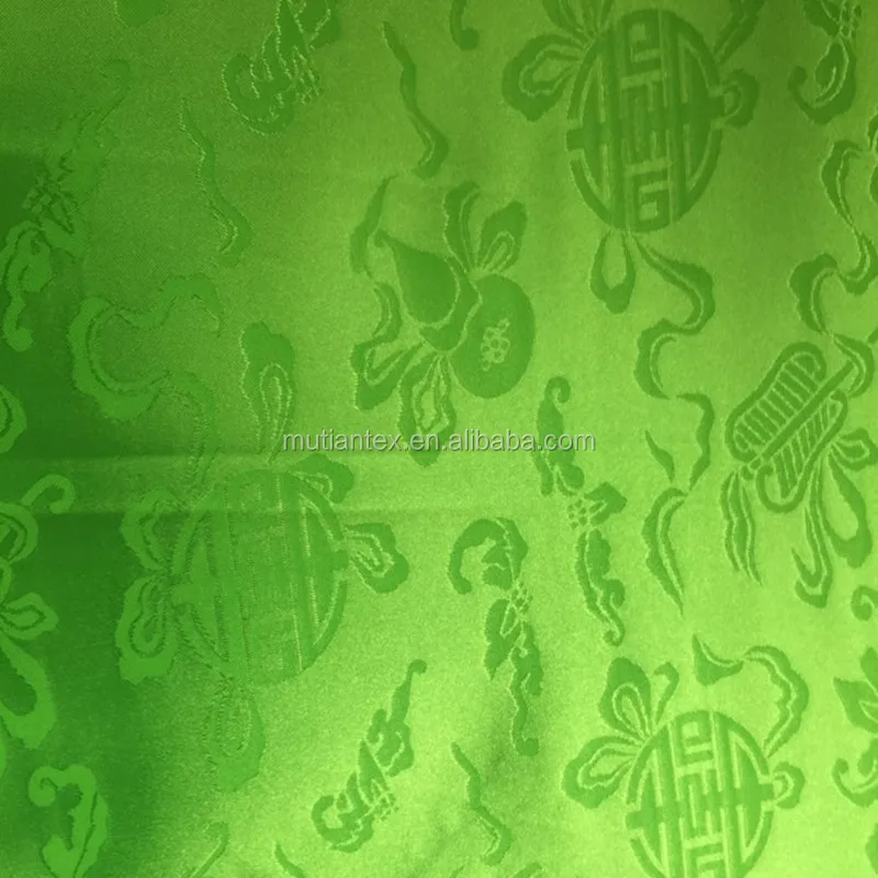 factory supply beautiful 100%polyester shining jacquard satin damask tablecloth fabric