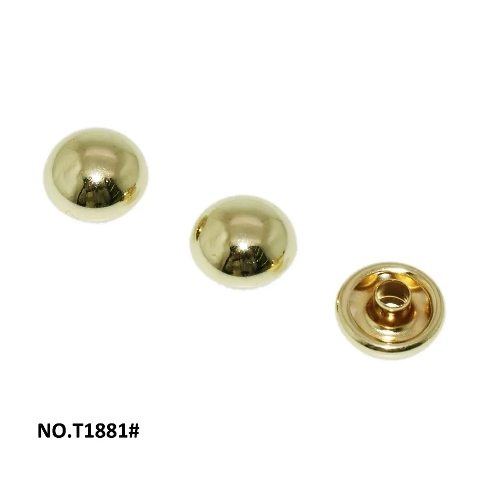 High-Quality Hardware Accessories Metal double round head rivets with button