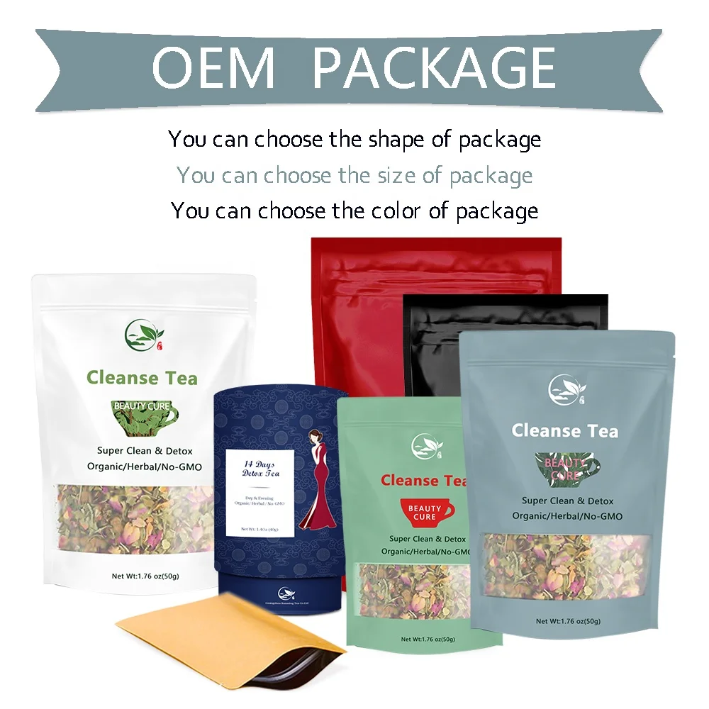 Super Nature Body Herbal Liver Colon Detox Tea Green Cleanse Herbs Tea Products Private Label / Cleanse Detox Tea