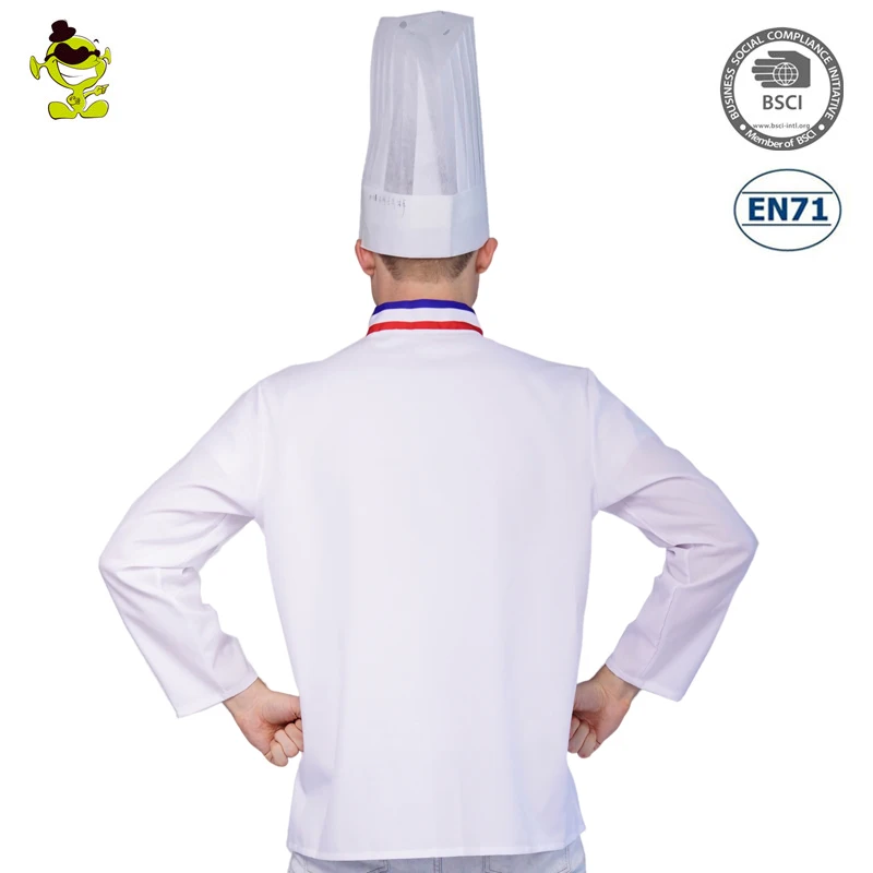 Наряд для вечеринки Взрослый мужской костюм шеф-повара ролевые игры карьерный шеф-повар Топ для вечеринки костюм